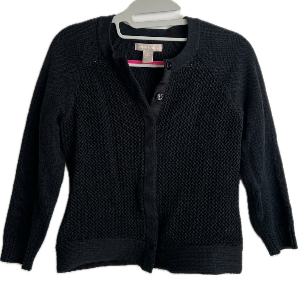 Banana Republic Mesh Front Cardigan